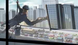 Dave OConnell, Storyboard, car, traffic, window washer