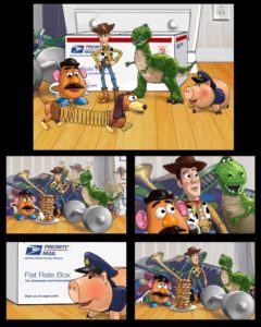 Dave OConnell, Toy Story, Us Postal, Storyboard, Animatic, Cartoon