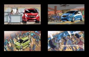 Dave OConnell, Chevrolet, Storyboard, people, party