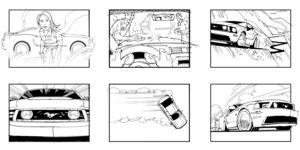 Dave OConnell, Ford, Mustang, BXW storyboard