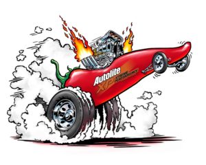 Dave OConnell, Autolite, Hot Rod, Illustration